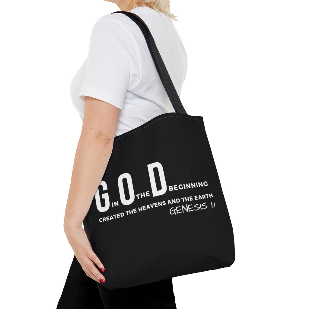 Large Tote Bag God in the Beginning Print